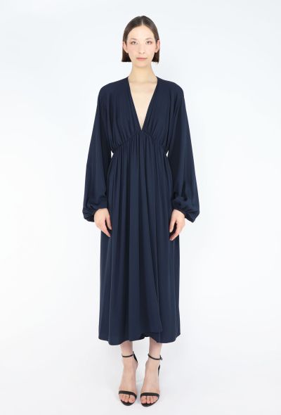 The Row 2020 Sasha Plunging Silk Dress - 1