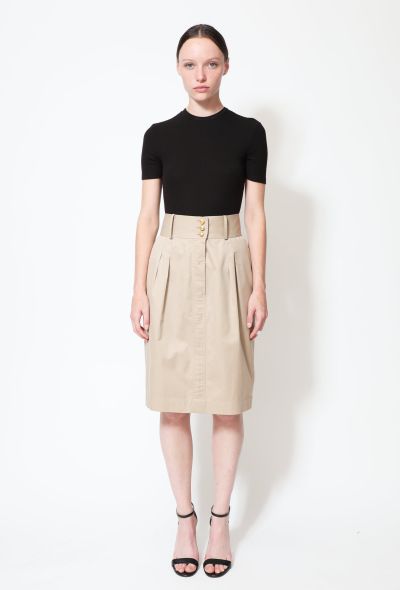                                         1989 High-Waisted 'CC' Cotton Skirt -1