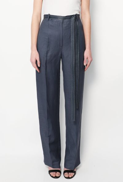                             2018 Belted Linen Trousers - 2