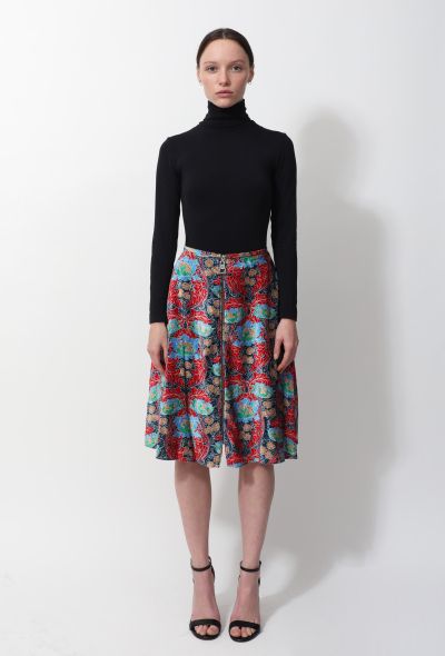                             2015 Floral Velvet Skirt - 1