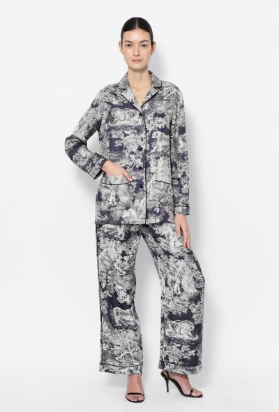 Christian Dior 2021 Toile de Jouy Silk Pajama Set - 1