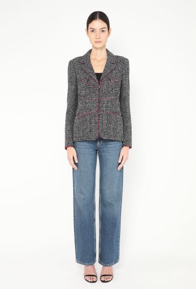 Chanel Silk Trim Tweed 'CC' Jacket - 2 Chanel Silk Trim Tweed 'CC' Jacket - 2