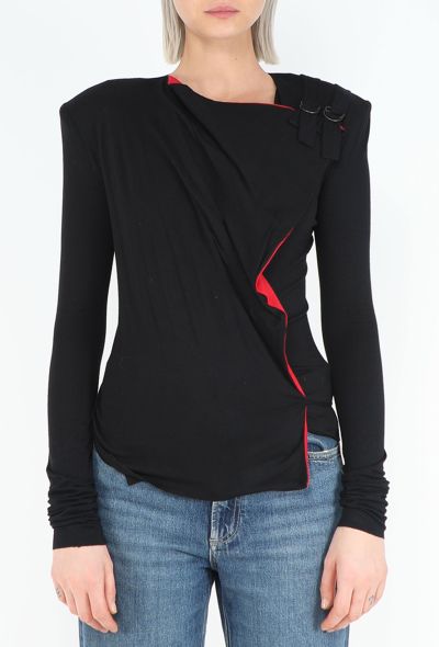 Balenciaga F/W 2000 Le Dix Wrap Buckled T-Shirt - 1