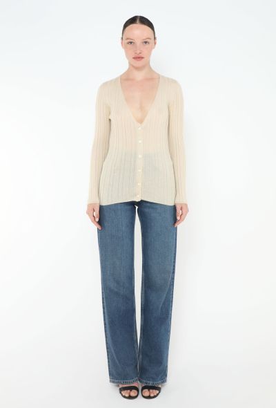 Prada '90s Ribbed Cashmere Cardigan - 2 Prada '90s Ribbed Cashmere Cardigan - 2