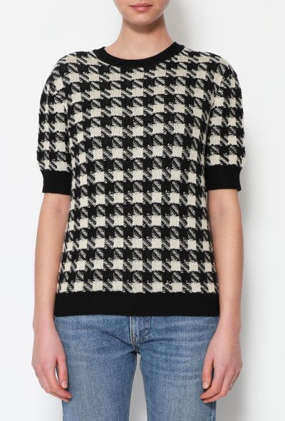                             2019 Houndstooth Knit Sweater - 1