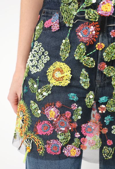 Floral Embellished Mesh Top - 2 Floral Embellished Mesh Top - 2