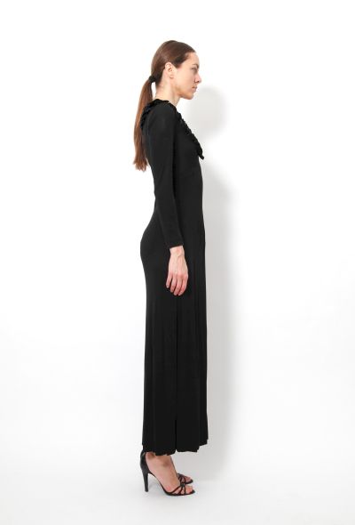 70s Ruffled Jersey Gown - 2