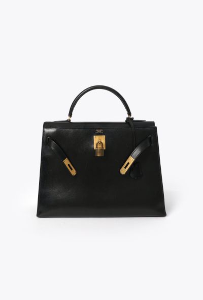 Hermès Vintage Black Box Kelly Sellier 32 - 2 Hermès Vintage Black Box Kelly Sellier 32 - 2