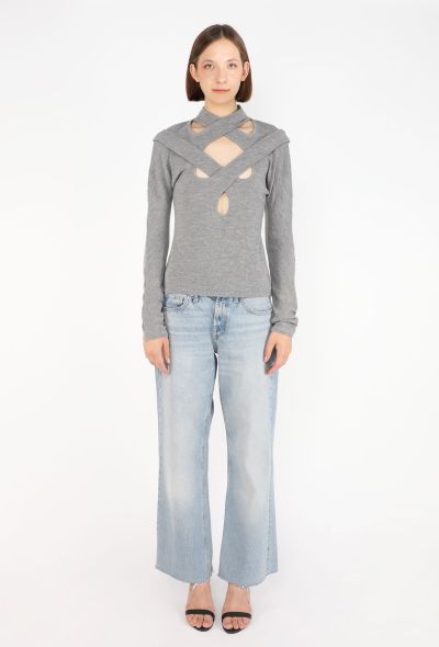 Alexander McQueen Cut-Out Ribbed Top, 2001 - 2