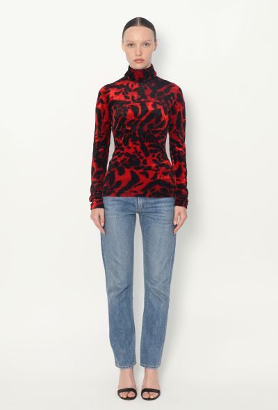 Gianni Versace '90s Velvet Leopard Print Top - 2 Gianni Versace '90s Velvet Leopard Print Top - 2