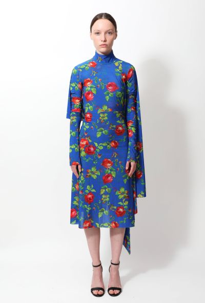 Modern Designers Vetements 2019 Asymmetrical Floral Dress - 2