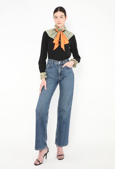 Saint Laurent '80s Ruffled Lavallière Blouse - 1