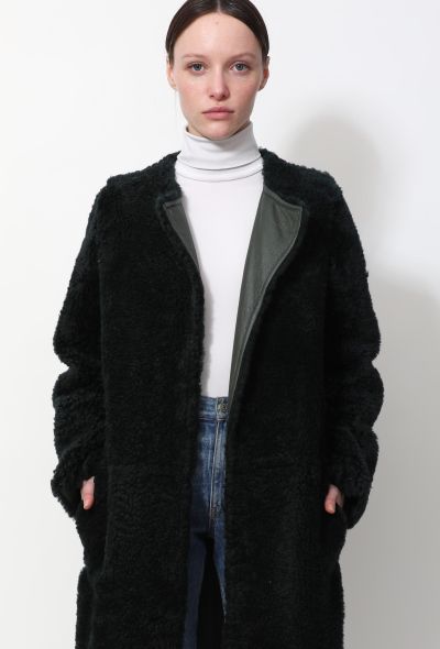 Céline Classic Shearling Belted Coat - 2