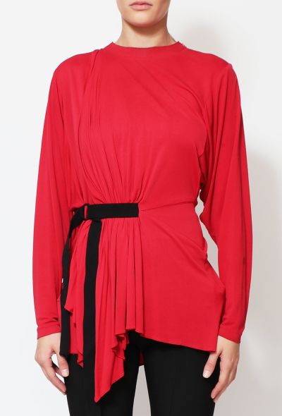                             Asymmetrical Belted Tunic - 1