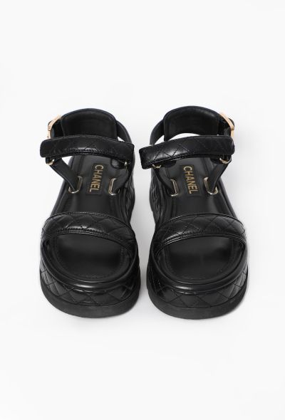 Chanel Quilted Leather 'CC' Sandals, 2022 - 2