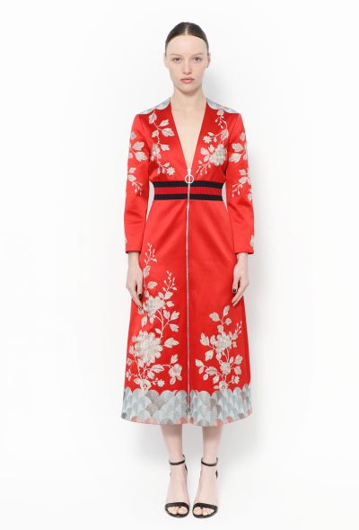 Gucci S/S 2016 Embroidered Silk Dress - 1