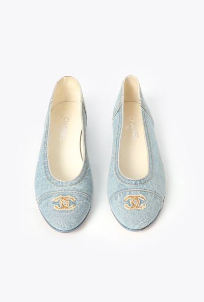 Chanel 2020 'CC' Denim Ballerinas - 2 Chanel 2020 'CC' Denim Ballerinas - 2