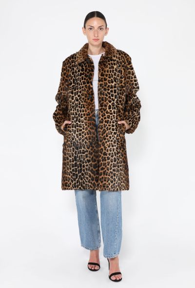 Saint Laurent Cheetah Print Fur-Effect Peacoat, 2025 - 1