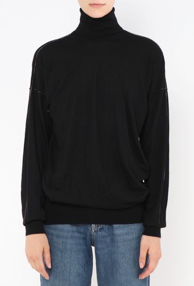 Céline Cashmere Contrast Trim Sweater - 1