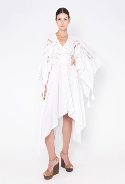 Embroidered Lace Tassel Kaftan - 2