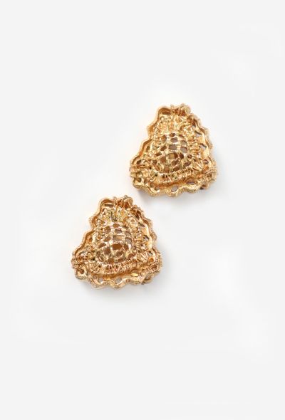 Christian Lacroix '90s Sculpted Heart Clip Earrings - 2 Christian Lacroix '90s Sculpted Heart Clip Earrings - 2