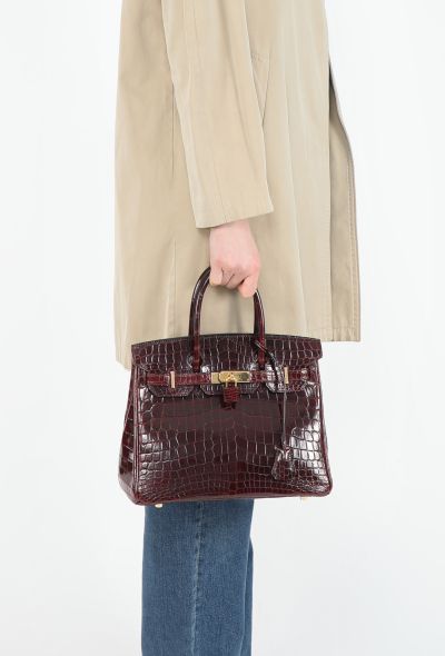 Hermès Exquisite Shiny Bordeaux Niloticus Birkin 30 - 2