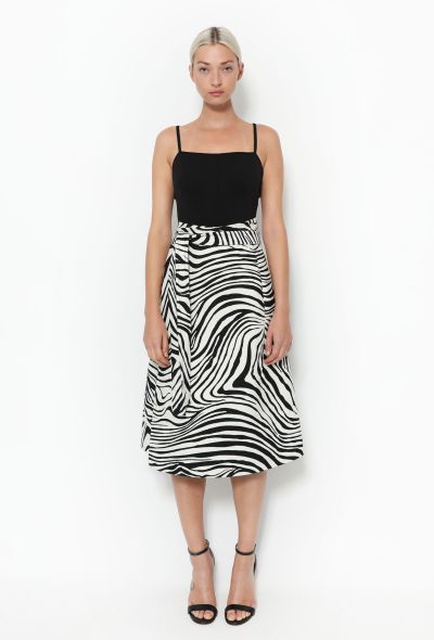                             2016 Zebra Print Wrap Skirt - 1