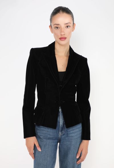 Saint Laurent F/W 2002 Tailored Velvet Blazer - 1 Saint Laurent F/W 2002 Tailored Velvet Blazer - 1