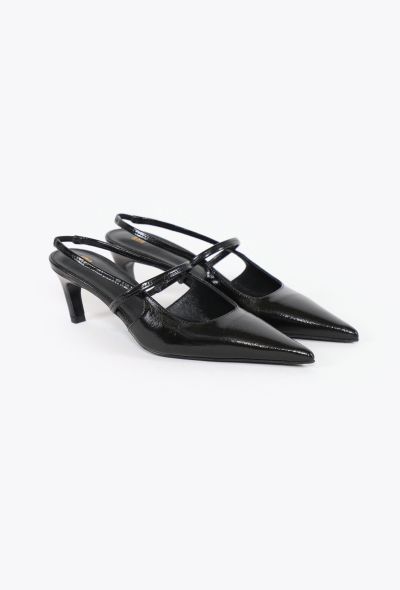 Toteme 2025 Patent Leather Slingbacks - 2