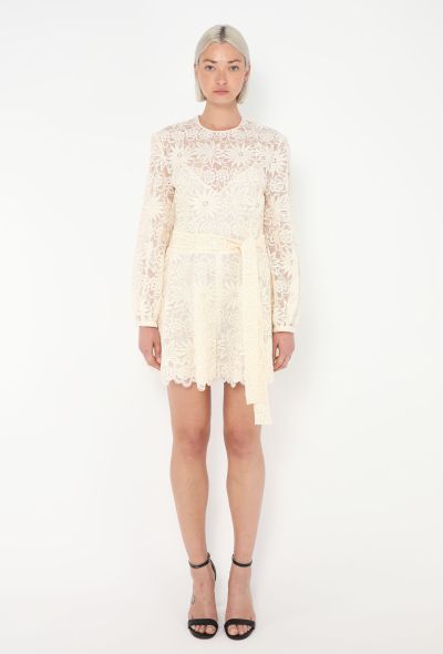 Valentino Belted Floral Lace Romper - 1 Valentino Belted Floral Lace Romper - 1