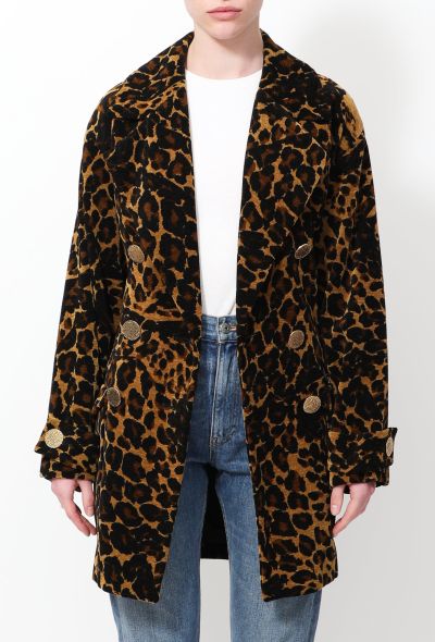                             1993 Leopard Print Belted Coat - 2