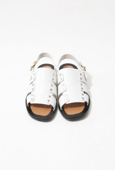                             White Gladiator Sandals - 2
