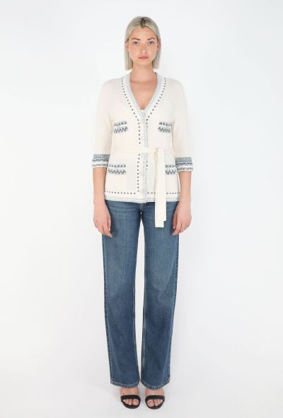 Chanel Belted Cashmere Intarsia Cardigan, 2020 - 2