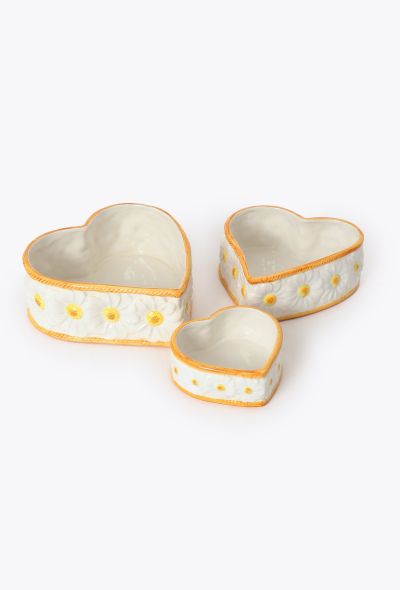 Dior 1960s Porcelain Heart Bowl Trio - 2 Dior 1960s Porcelain Heart Bowl Trio - 2