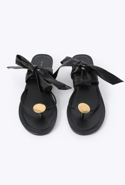 The Row 2023 Cord Leather Thong Sandals - 1