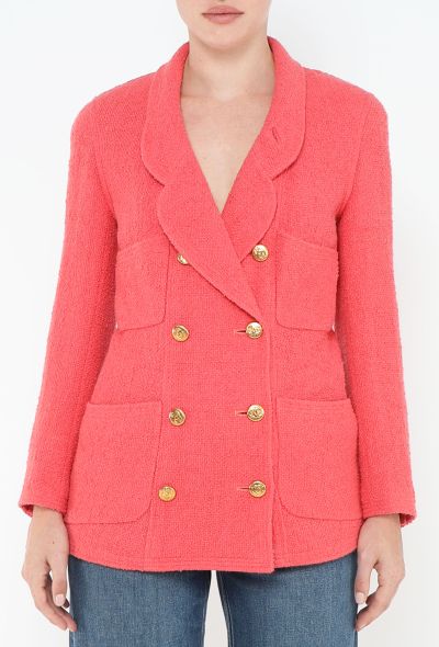 Chanel Rare 1993 Bouclé Emblem Jacket - 1