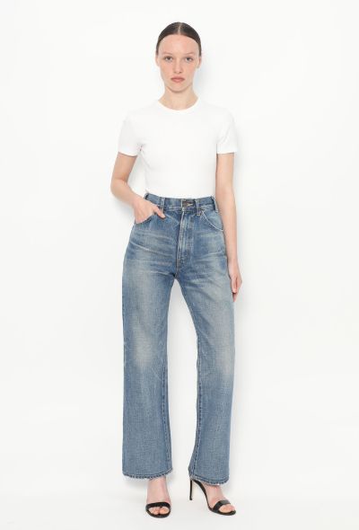 Céline 2021 Flared Stone-Washed Jeans - 1