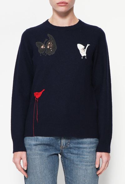                                         Embroidered Wool Pullover -1