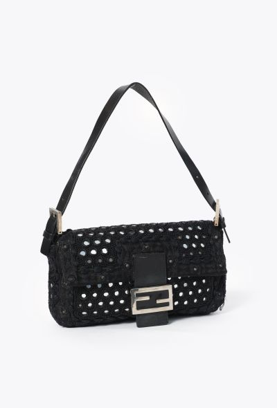 Fendi RARE Vintage Mirror Beaded Baguette Bag - 2