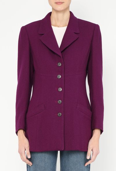 Chanel 1997 Notched Tweed Jacket - 1 Chanel 1997 Notched Tweed Jacket - 1