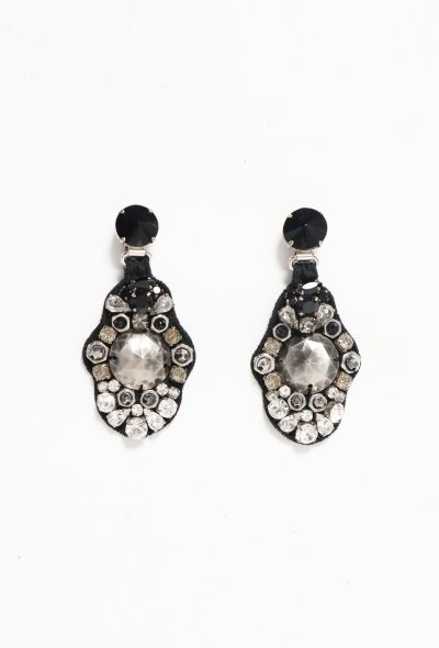                                         &#039;Tessuto&#039; Embellished Clip-on Earrings-1
