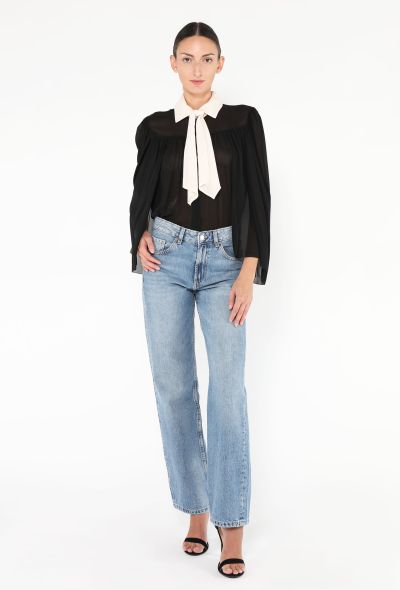 Saint Laurent F/W 2010 Silk Lavallière Blouse - 2