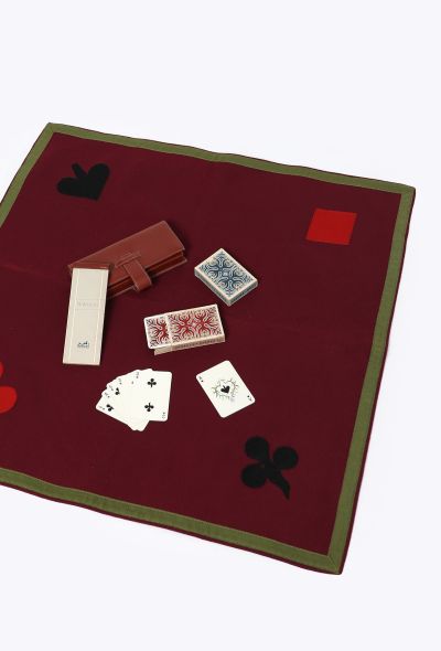 Hermès '70s Felted Playing Cards Mat - 2 Hermès '70s Felted Playing Cards Mat - 2