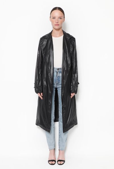                                         Belted Nylon Trench -2