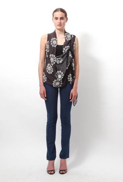                                         Asymmetrical Embroidered vest-2