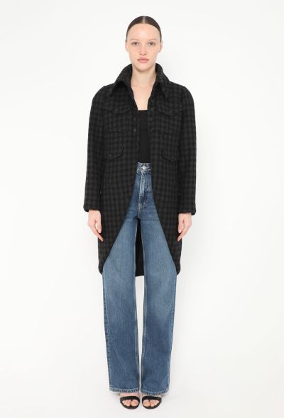 Chanel F/W 2008 Cashmere Houndstooth Coat - 1 Chanel F/W 2008 Cashmere Houndstooth Coat - 1