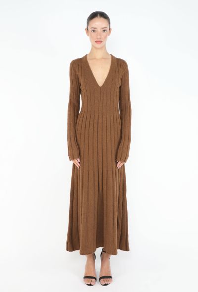 Khaite 2022 Cashmere Ribbed Knit Dress - 1