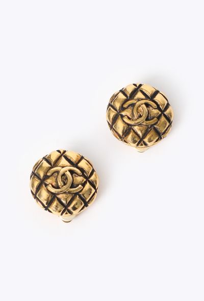 Chanel Quilted 'CC' Clip-On Earring, 1992 - 2