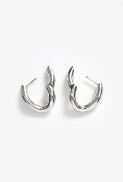 Balenciaga Contoured Hoop Earrings - 2