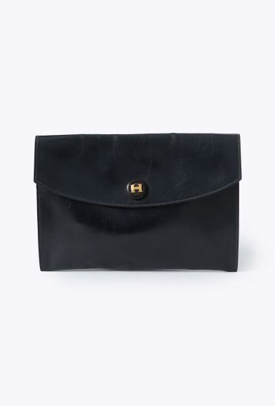 Hermès 1978 Navy Box Rio Clutch - 1